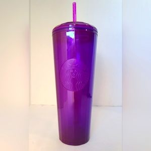 Starbucks Fall 2021 Pink Purple Jewel 24 oz Venti Dome Top Tumbler Cold Cup NEW